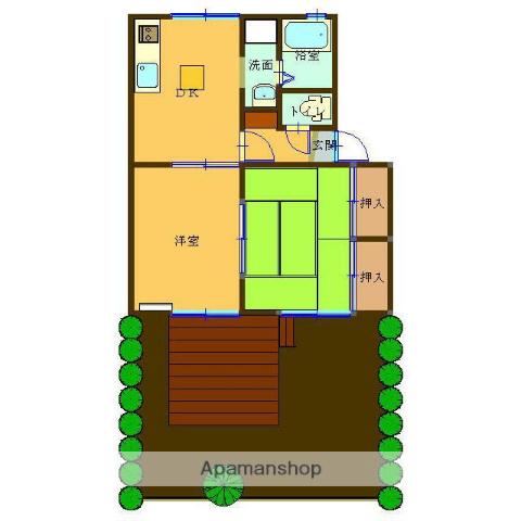 サンセジュール大塚A棟(2DK/1階)の間取り写真