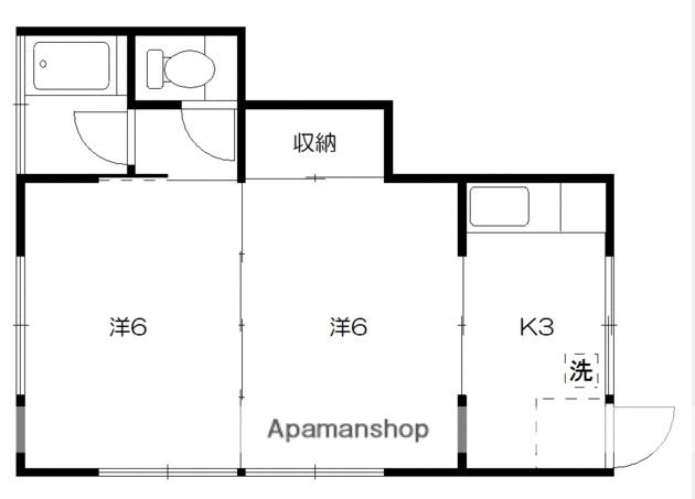 第二恵アパート(2K/1階)の間取り写真