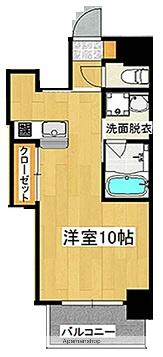 ジャルダン堀江(ワンルーム/2階)の間取り写真