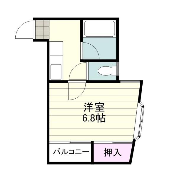 シティキャロル(1K/3階)の間取り写真