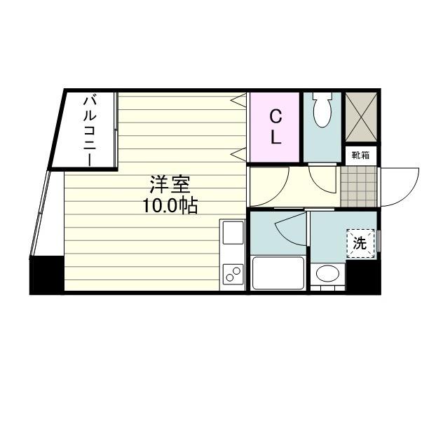 フォーチュネイト高麗(ワンルーム/5階)の間取り写真