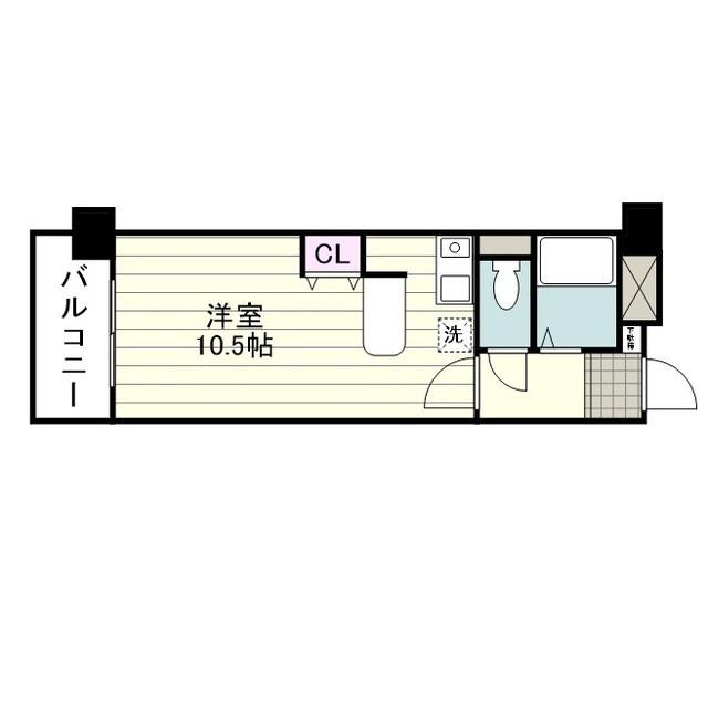 サニークレスト南林寺(ワンルーム/4階)の間取り写真