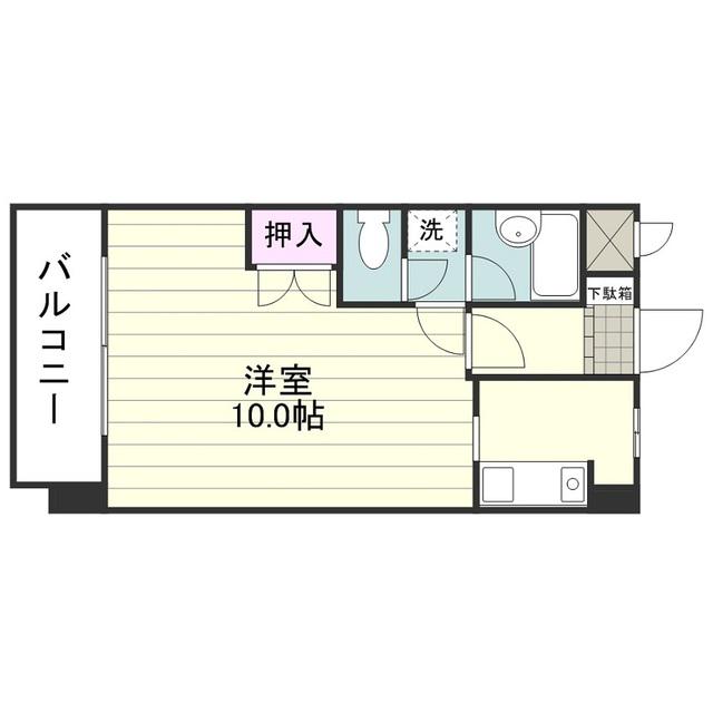 ボヌール和楽(1K/3階)の間取り写真
