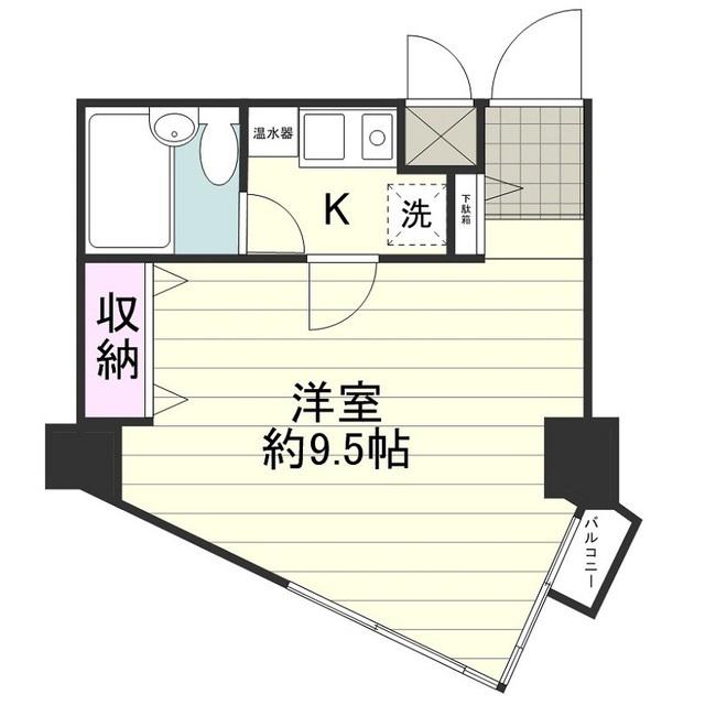 ライオンズマンション天文館(ワンルーム/3階)の間取り写真