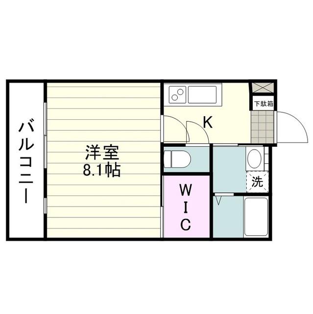 AZUL西田(1K/5階)の間取り写真