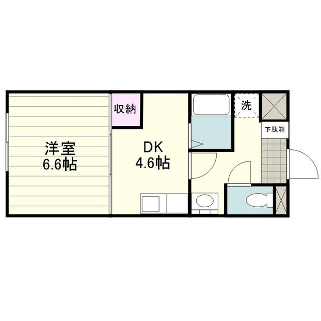 クリエート・コム(1DK/3階)の間取り写真