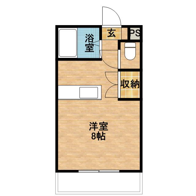 プリモール紫原(ワンルーム/4階)の間取り写真