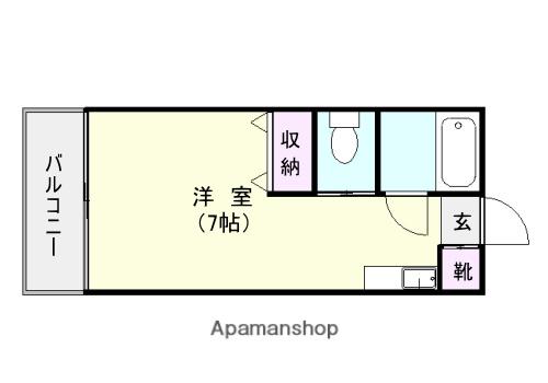 ハイツ福珠(ワンルーム/1階)の間取り写真