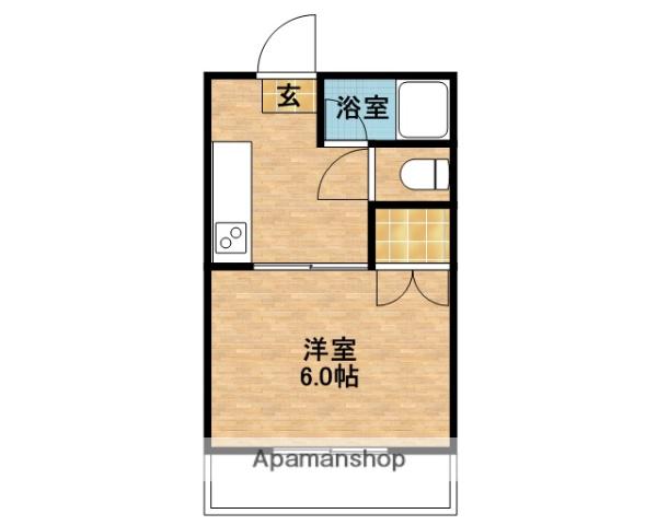 キシャバハイツ(1K/3階)の間取り写真