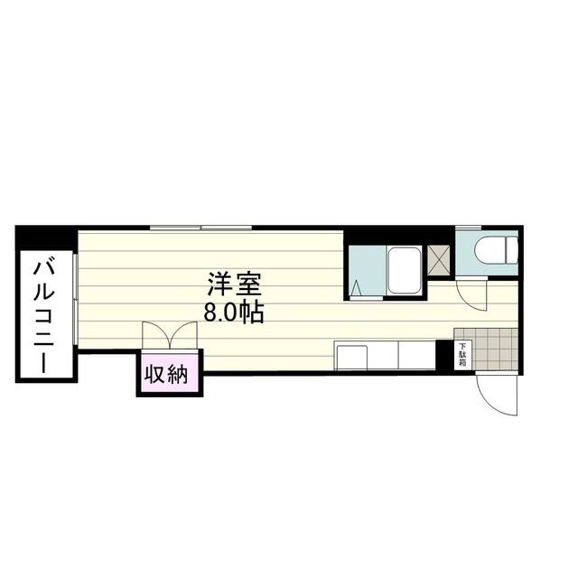 アスカビルⅠ(ワンルーム/5階)の間取り写真