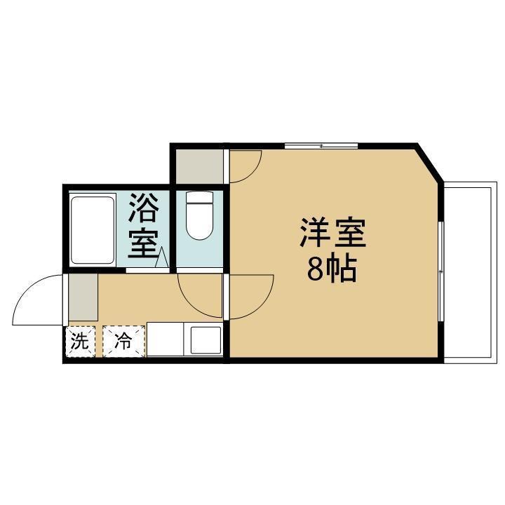 ブリリアントハイツ(1K/5階)の間取り写真