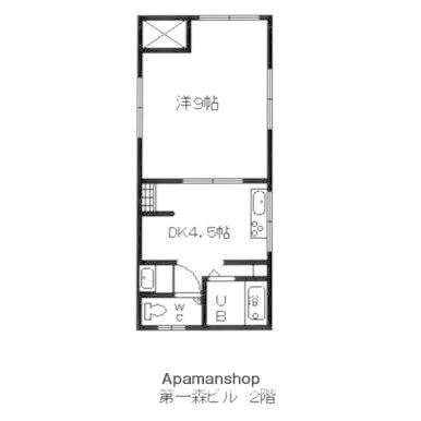 第一森ビル(1K/2階)の間取り写真