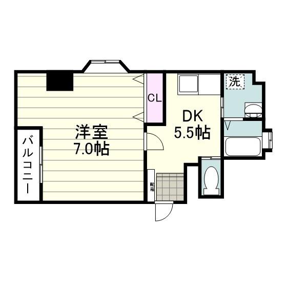 セレブレイトAKI(1DK/3階)の間取り写真