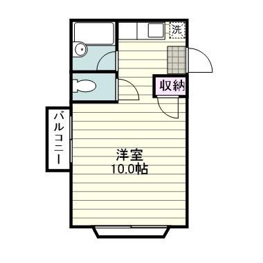 ビッグバーンズマンション下荒田(ワンルーム/2階)の間取り写真