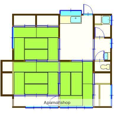鹿児島県鹿児島市 1階建 築34年(3DK)の間取り写真
