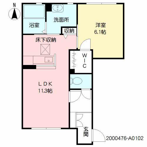 サンライズS&S(1LDK/1階)の間取り写真