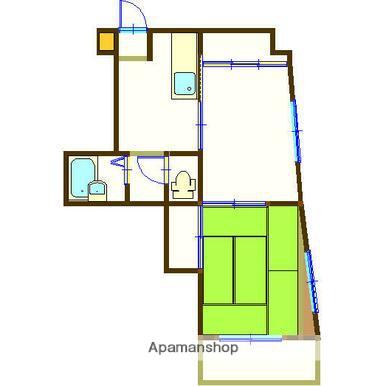 ハイツ仮屋(2K/5階)の間取り写真