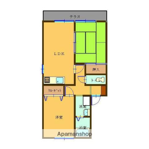 エステートM&S(2DK/1階)の間取り写真