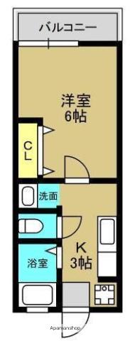 メゾンさくら(1K/2階)の間取り写真