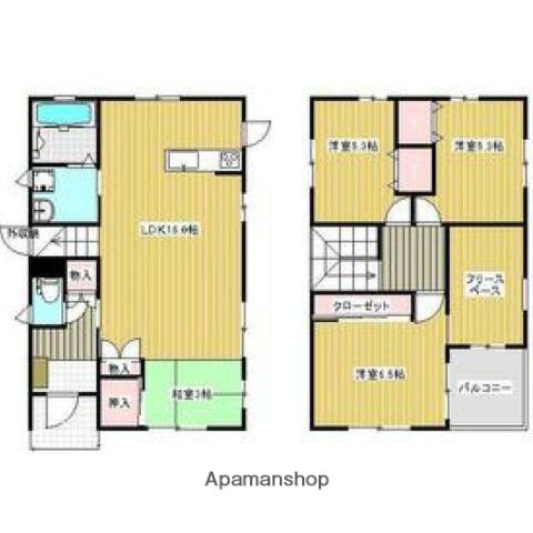 鹿児島市谷山線 笹貫駅 徒歩14分 2階建 築4年(4LDK)の間取り写真