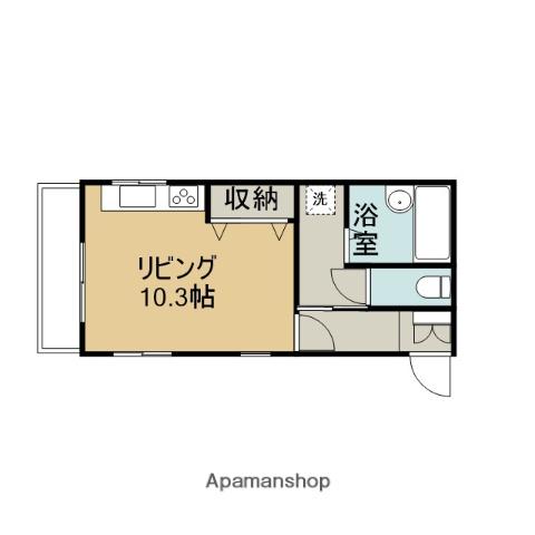 コーポ亀沢ハイツ(ワンルーム/1階)の間取り写真