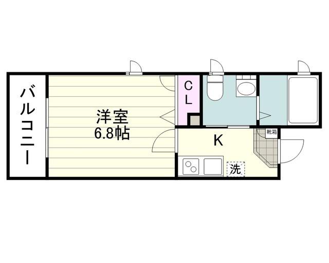 GLORIETTEⅡ(1K/1階)の間取り写真