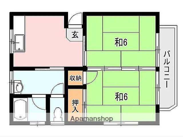 松山ハイツ(2DK/3階)の間取り写真