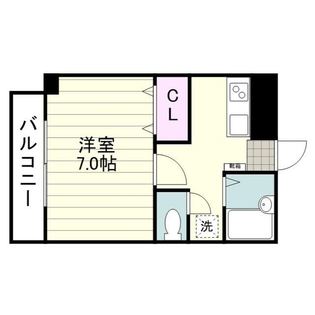 WAIT BIRD(1K/4階)の間取り写真