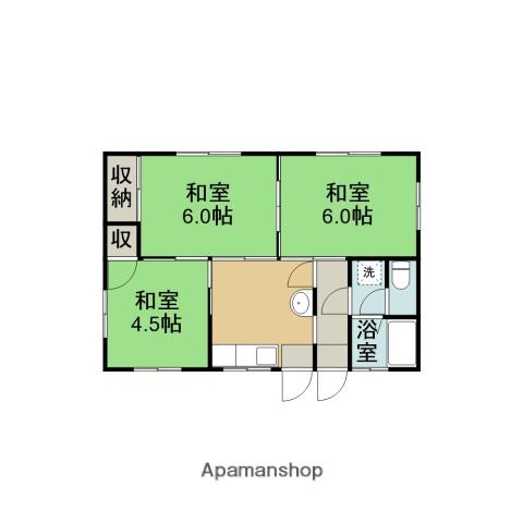 鹿児島県鹿児島市 1階建 築50年(3K)の間取り写真