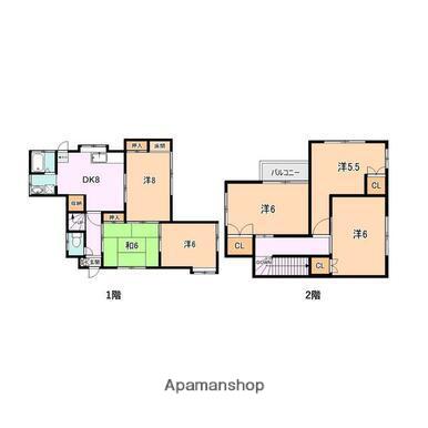 指宿枕崎線 坂之上駅 徒歩16分 2階建 築48年(6DK)の間取り写真
