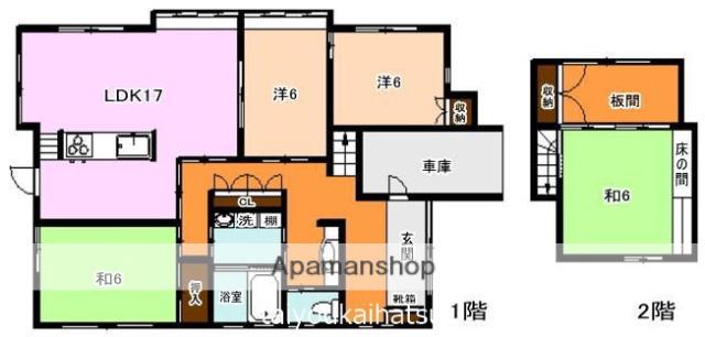 指宿枕崎線 宇宿駅 徒歩18分 2階建 築39年(4LDK)の間取り写真