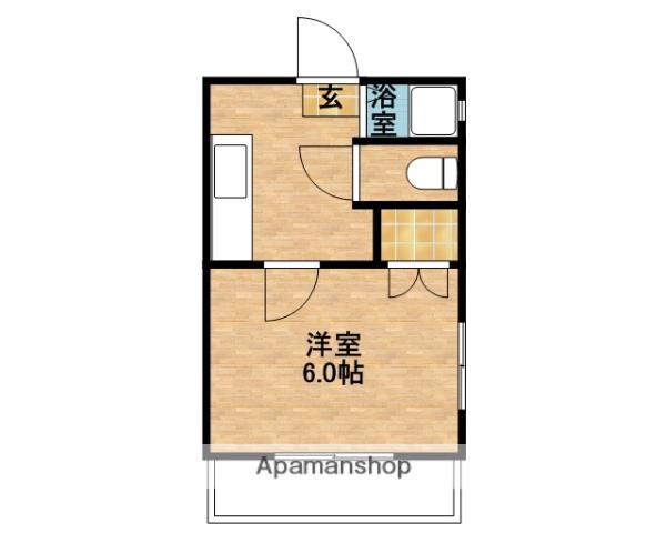 セントラルハウス上荒田(1K/3階)の間取り写真