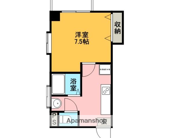 シンフォニー上荒田(1K/3階)の間取り写真