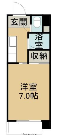 ステップイン金満(ワンルーム/3階)の間取り写真