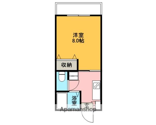 ハーベストタウン(1K/2階)の間取り写真