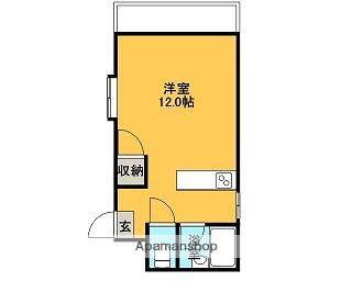 ユウセイマンション小松原(1LDK/1階)の間取り写真