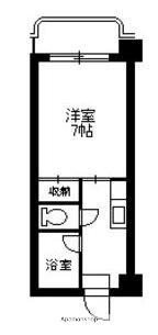 パークハイム鈴木(1K/3階)の間取り写真