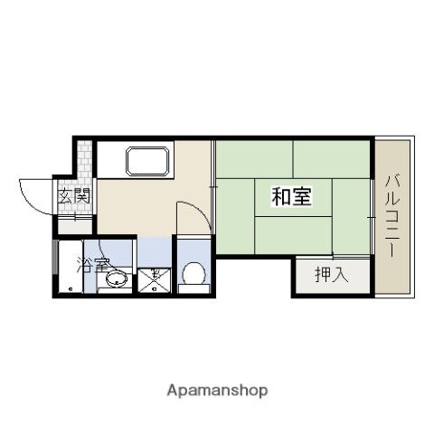 東谷山Nビル(1K/2階)の間取り写真