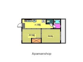 細山田ビル(2DK/4階)の間取り写真