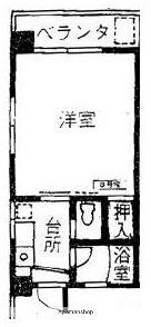 ランベストコート清水(1K/4階)の間取り写真