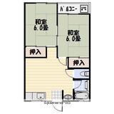 角之上ハイツ(2DK/2階)の間取り写真