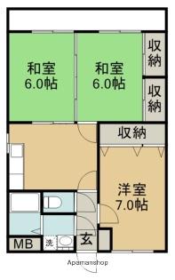 インカム藤久(3DK/2階)の間取り写真