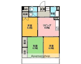 メゾン・ドゥ・片平(3DK/5階)の間取り写真