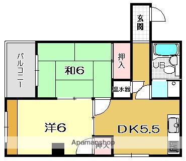 中村マンション(2K/2階)の間取り写真