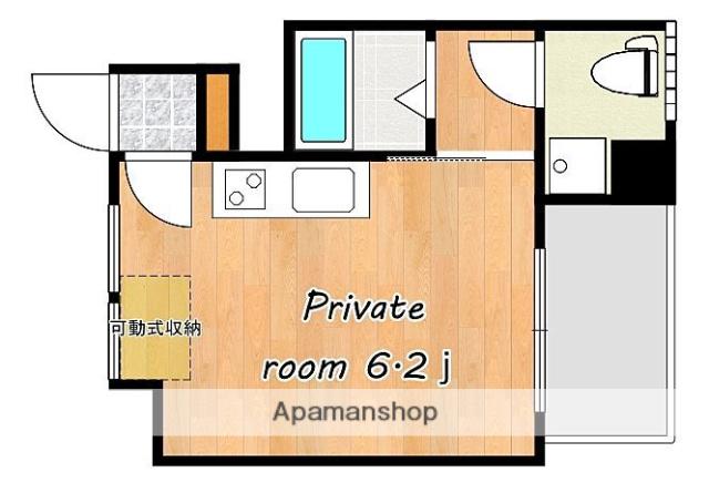 KS COURT 高麗(ワンルーム/4階)の間取り写真