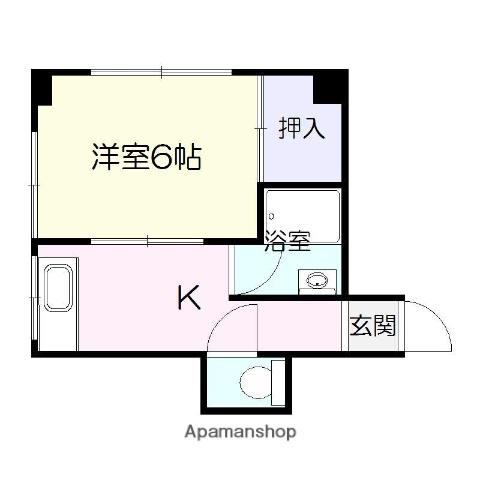 第2濵田ビル(1K/2階)の間取り写真