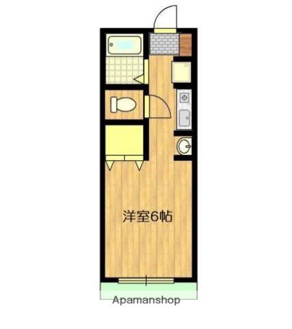 キャビンセジュール(1K/2階)の間取り写真
