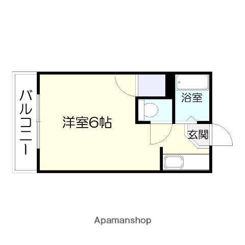 セレンディ小松原(1K/3階)の間取り写真