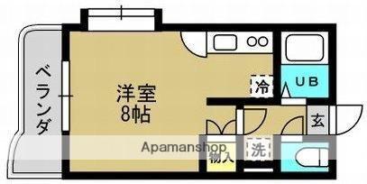 エスペランサ城西(1K/2階)の間取り写真