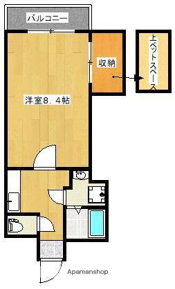 グリーンロード参番館(1K/4階)の間取り写真